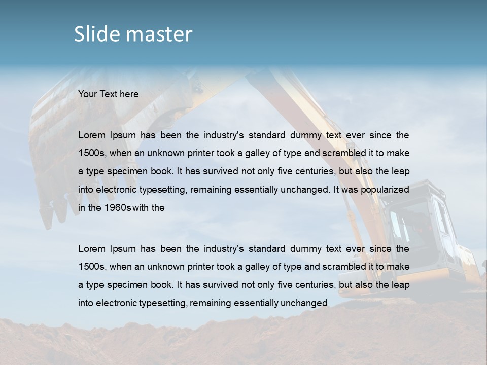 Shovel Land Working PowerPoint Template