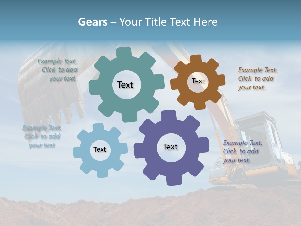 Shovel Land Working PowerPoint Template