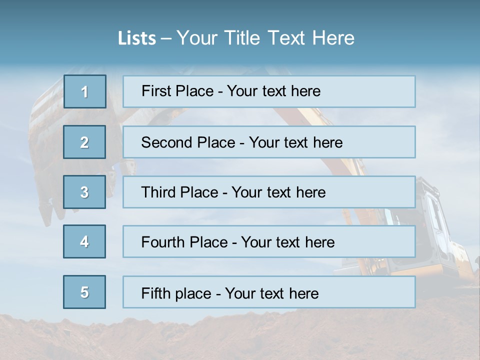 Shovel Land Working PowerPoint Template