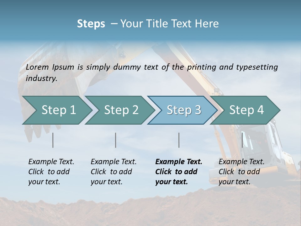 Shovel Land Working PowerPoint Template