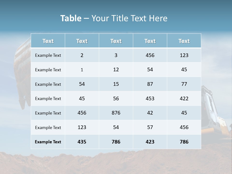 Shovel Land Working PowerPoint Template