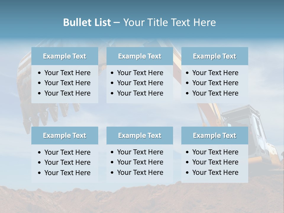 Shovel Land Working PowerPoint Template
