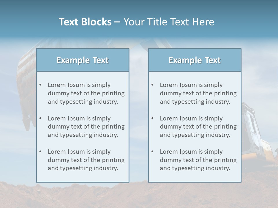 Shovel Land Working PowerPoint Template