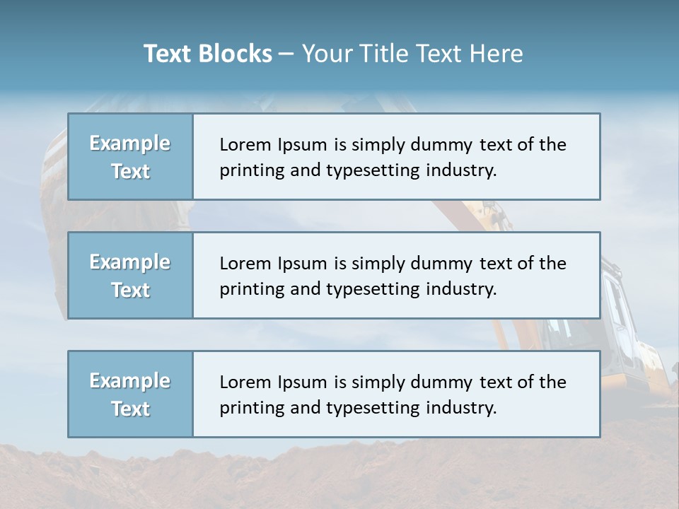Shovel Land Working PowerPoint Template