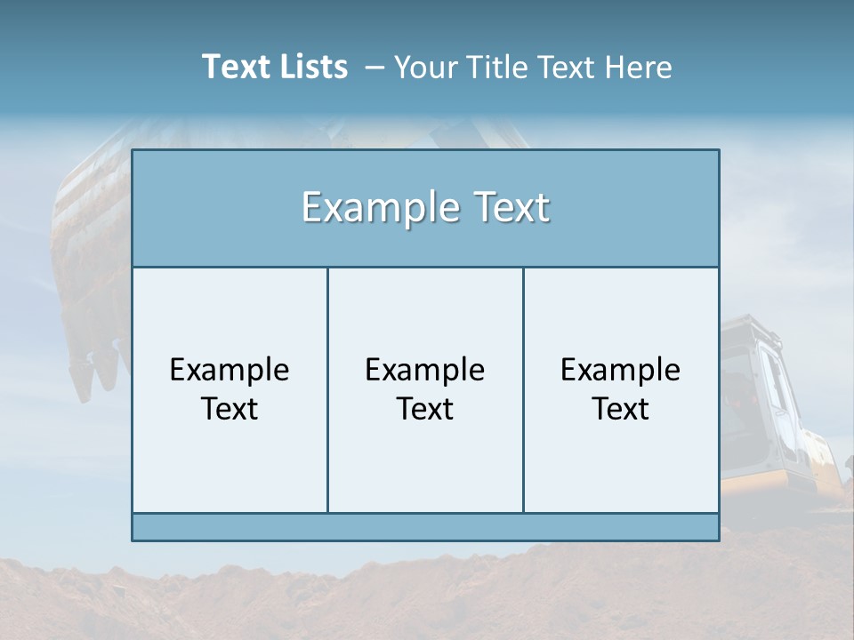 Shovel Land Working PowerPoint Template