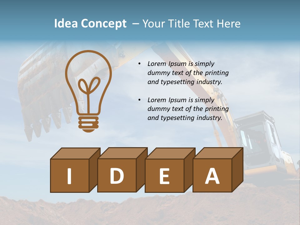 Shovel Land Working PowerPoint Template