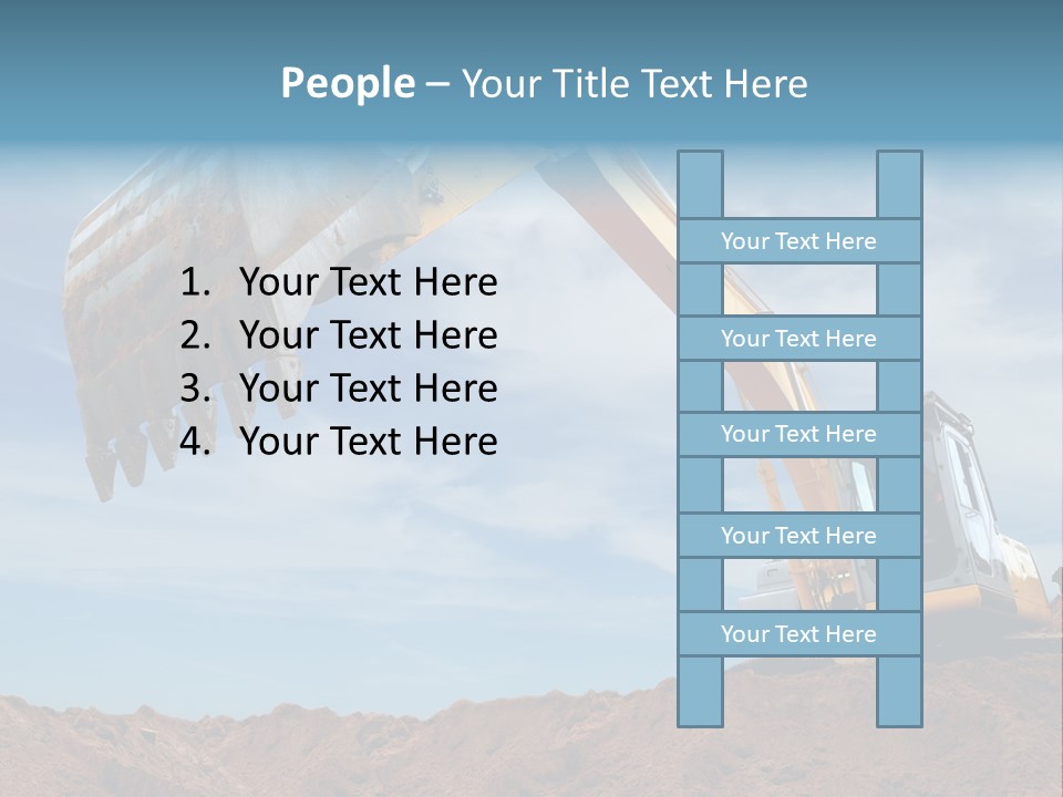 Shovel Land Working PowerPoint Template