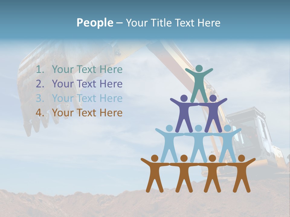 Shovel Land Working PowerPoint Template