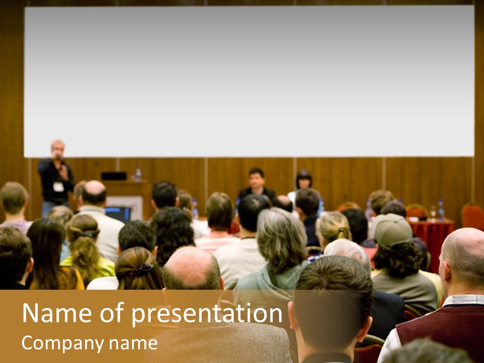 Inside Auditorium Row PowerPoint Template