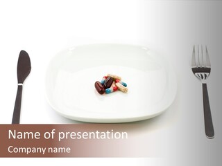 Addiction Knife Nutrition PowerPoint Template