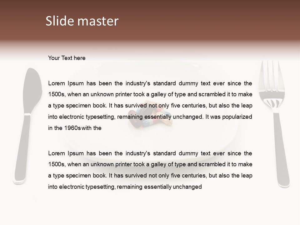 Addiction Knife Nutrition PowerPoint Template