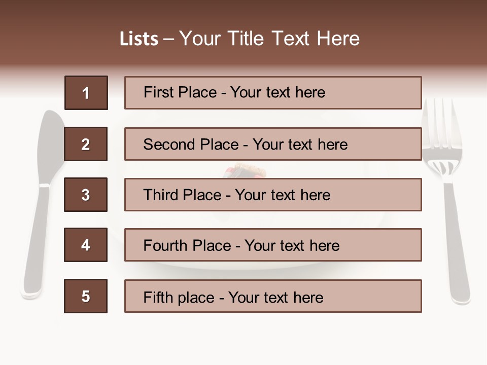 Addiction Knife Nutrition PowerPoint Template
