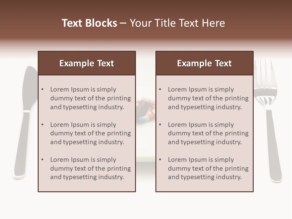Addiction Knife Nutrition PowerPoint Template
