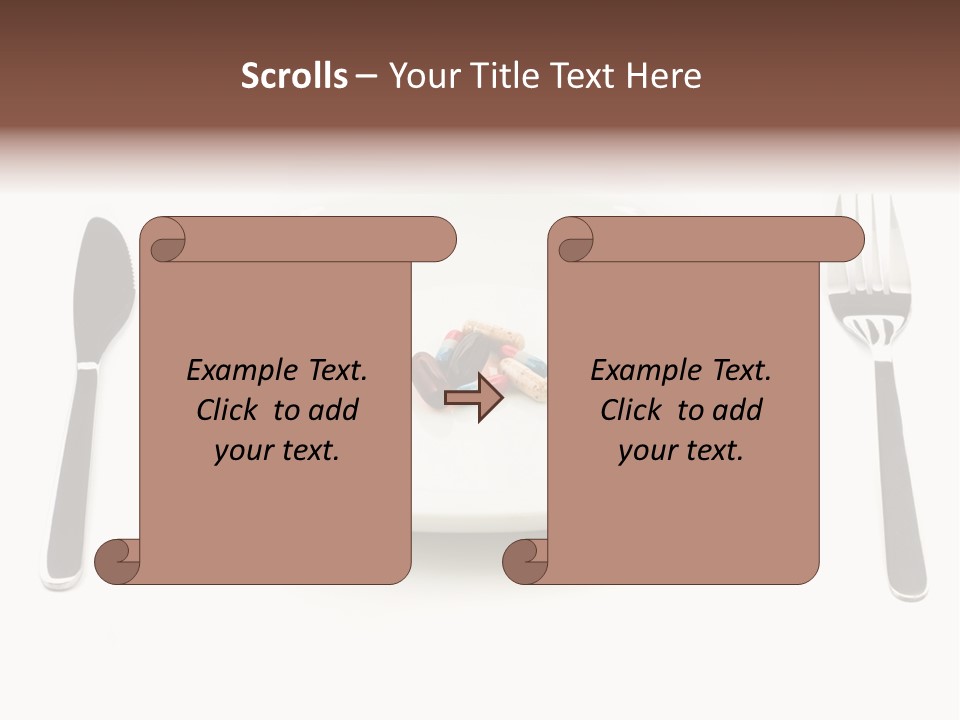 Addiction Knife Nutrition PowerPoint Template