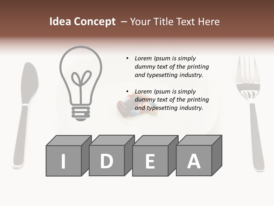Addiction Knife Nutrition PowerPoint Template