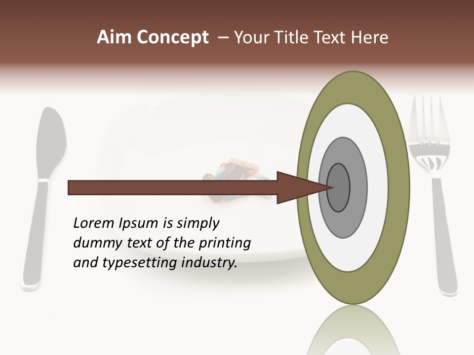 Addiction Knife Nutrition PowerPoint Template