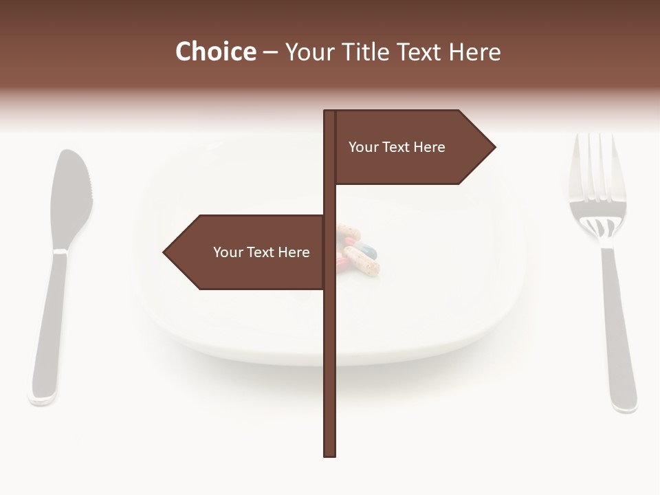 Addiction Knife Nutrition PowerPoint Template