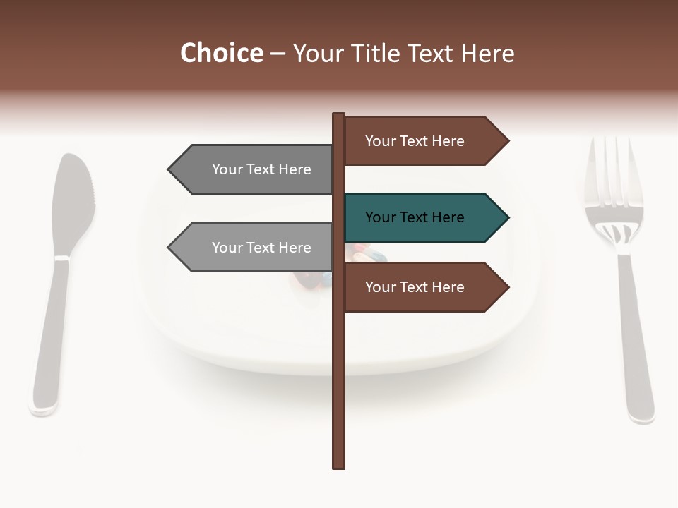 Addiction Knife Nutrition PowerPoint Template
