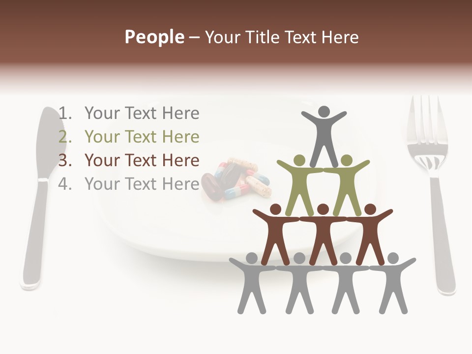 Addiction Knife Nutrition PowerPoint Template