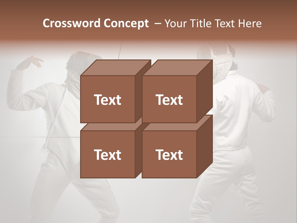 Couple Sport Fencing PowerPoint Template