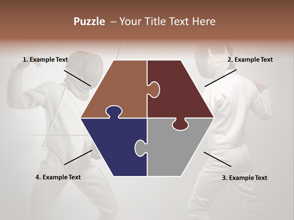 Couple Sport Fencing PowerPoint Template