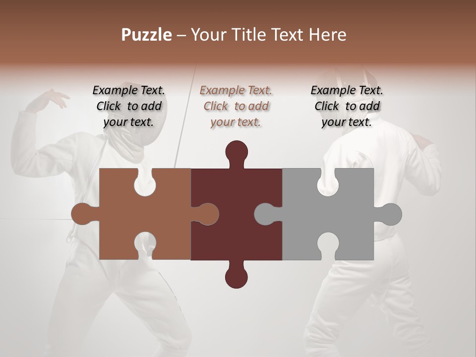 Couple Sport Fencing PowerPoint Template