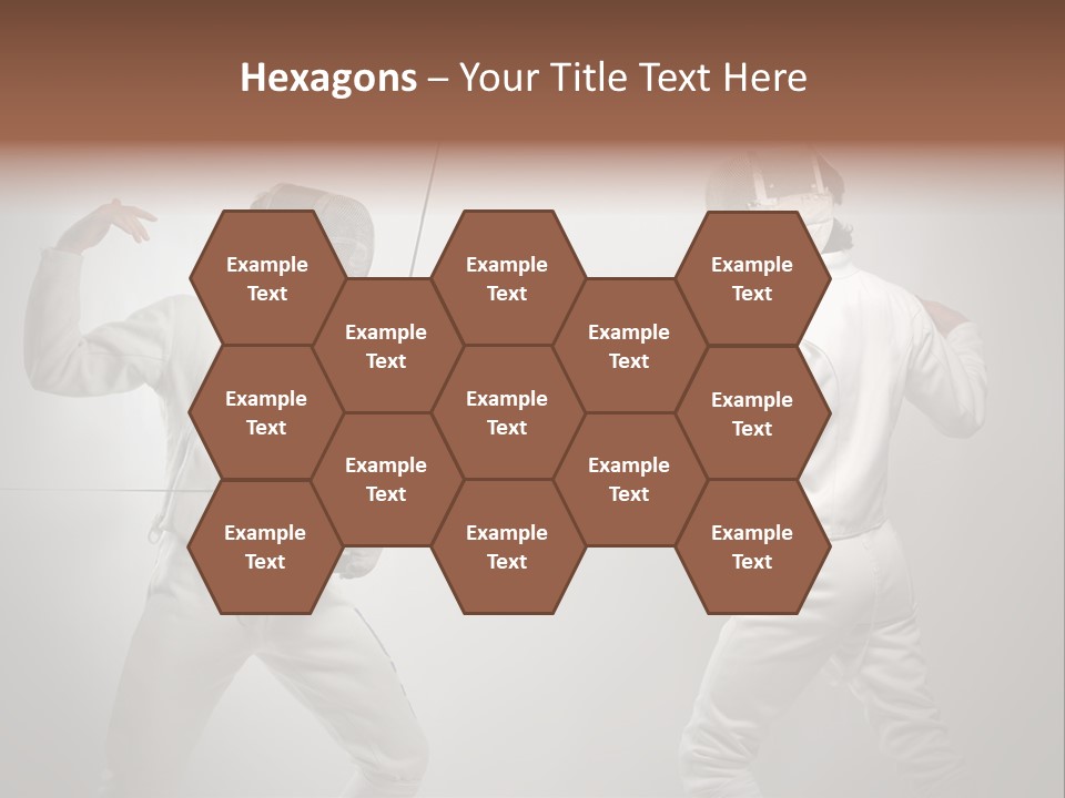 Couple Sport Fencing PowerPoint Template