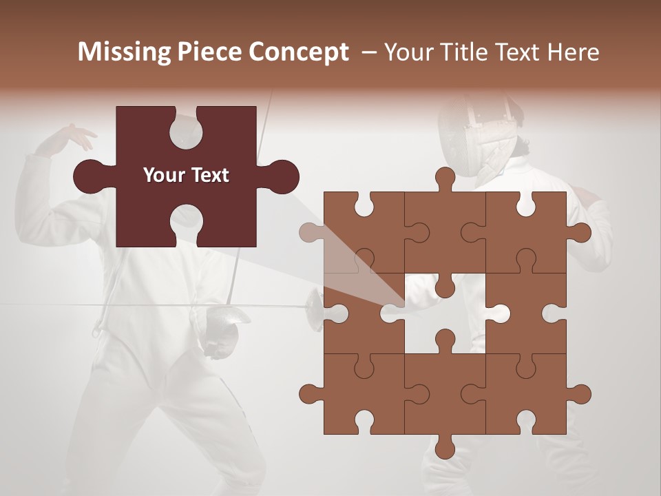 Couple Sport Fencing PowerPoint Template