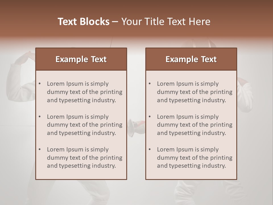 Couple Sport Fencing PowerPoint Template