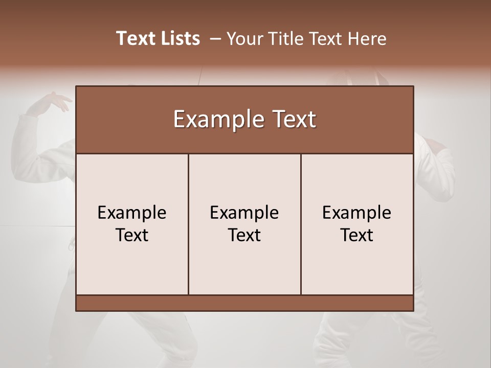 Couple Sport Fencing PowerPoint Template