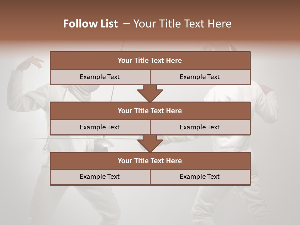 Couple Sport Fencing PowerPoint Template