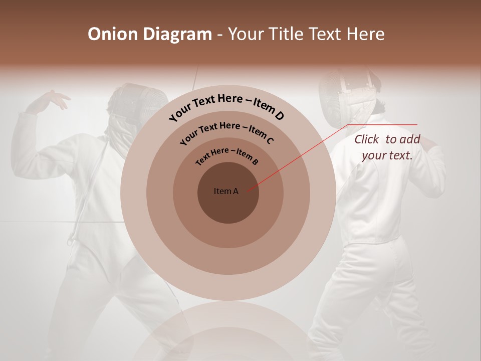 Couple Sport Fencing PowerPoint Template