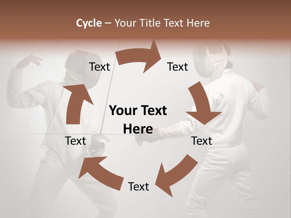 Couple Sport Fencing PowerPoint Template