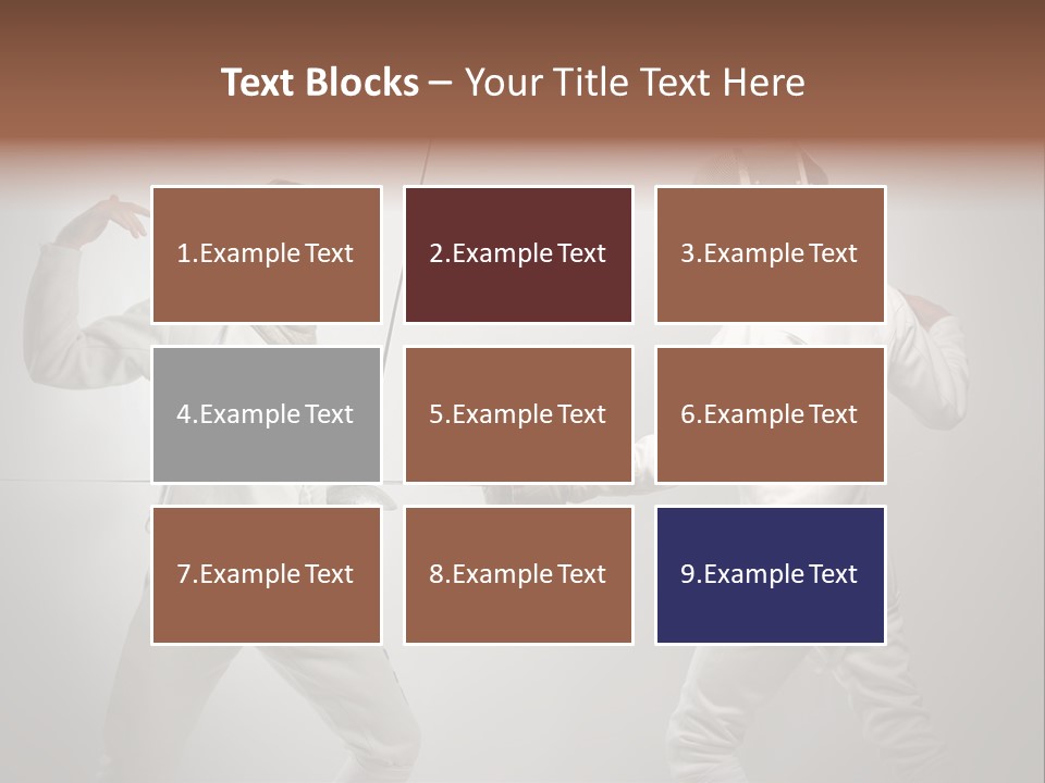 Couple Sport Fencing PowerPoint Template