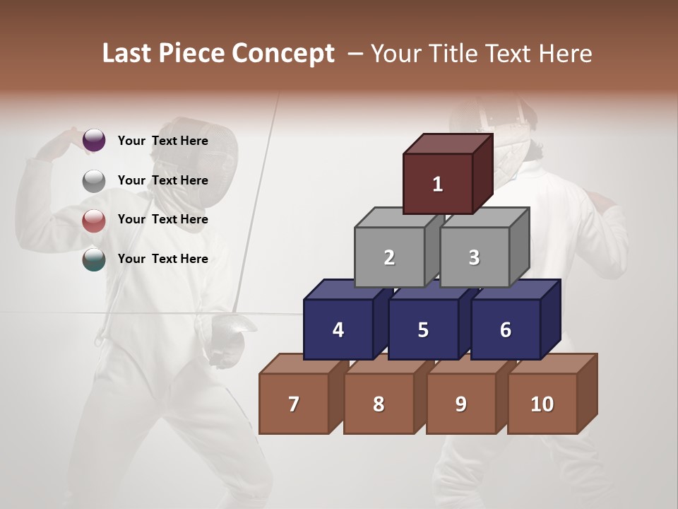 Couple Sport Fencing PowerPoint Template