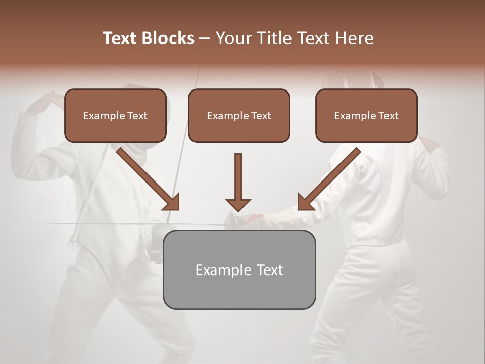 Couple Sport Fencing PowerPoint Template