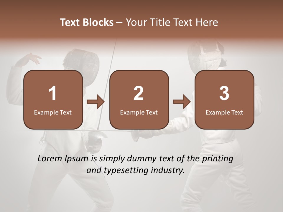 Couple Sport Fencing PowerPoint Template