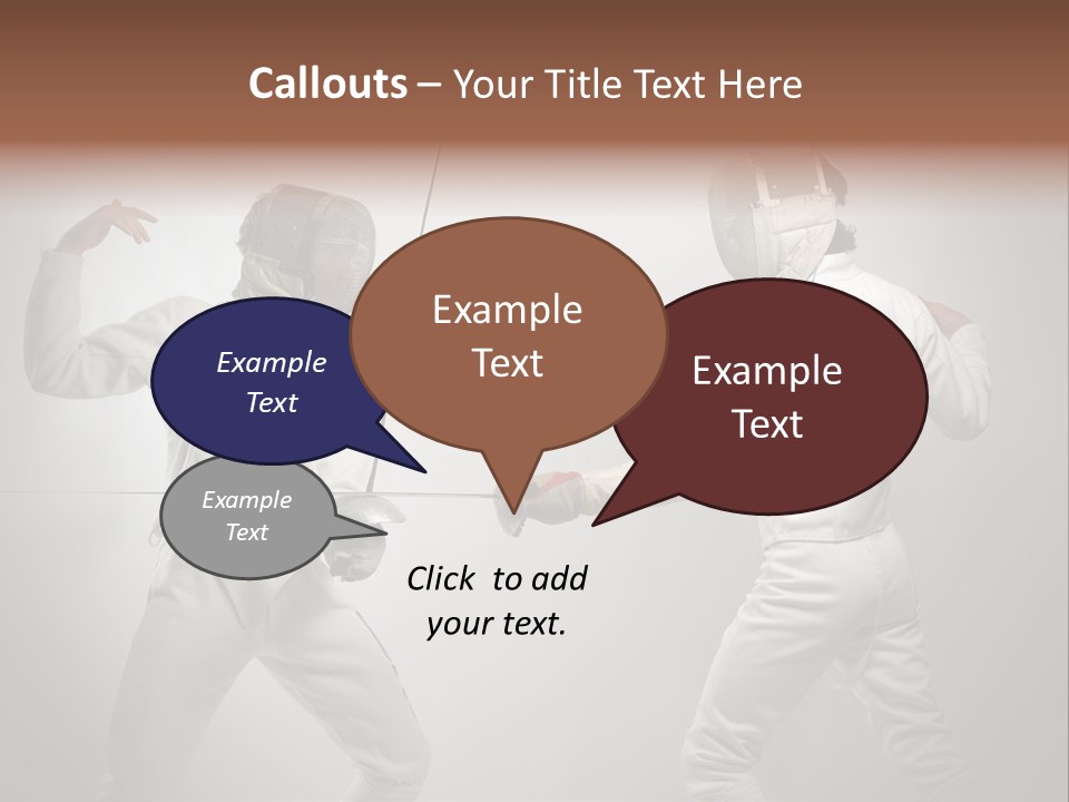 Couple Sport Fencing PowerPoint Template