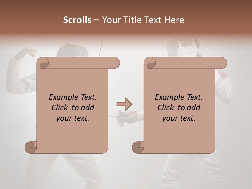 Couple Sport Fencing PowerPoint Template
