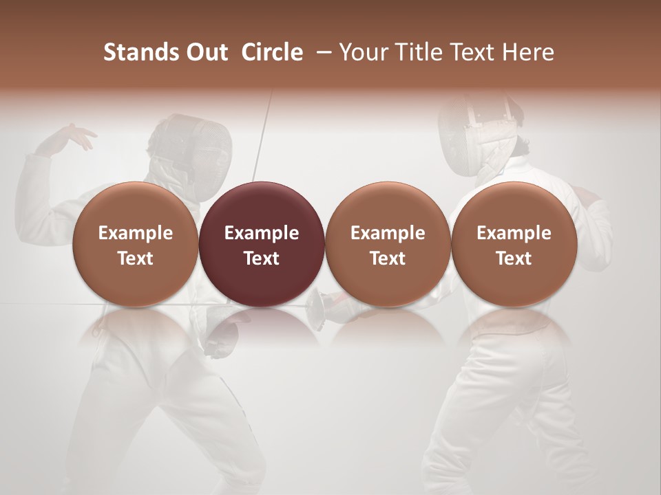 Couple Sport Fencing PowerPoint Template