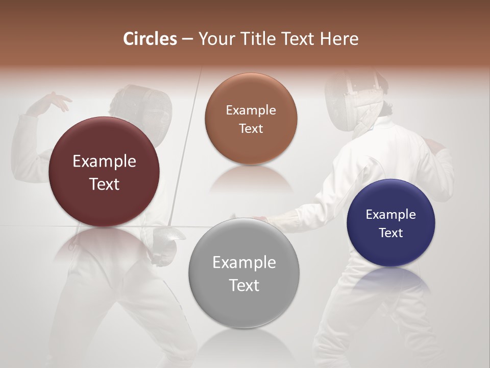 Couple Sport Fencing PowerPoint Template