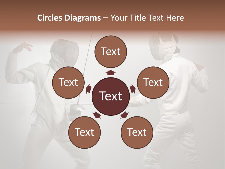 Couple Sport Fencing PowerPoint Template