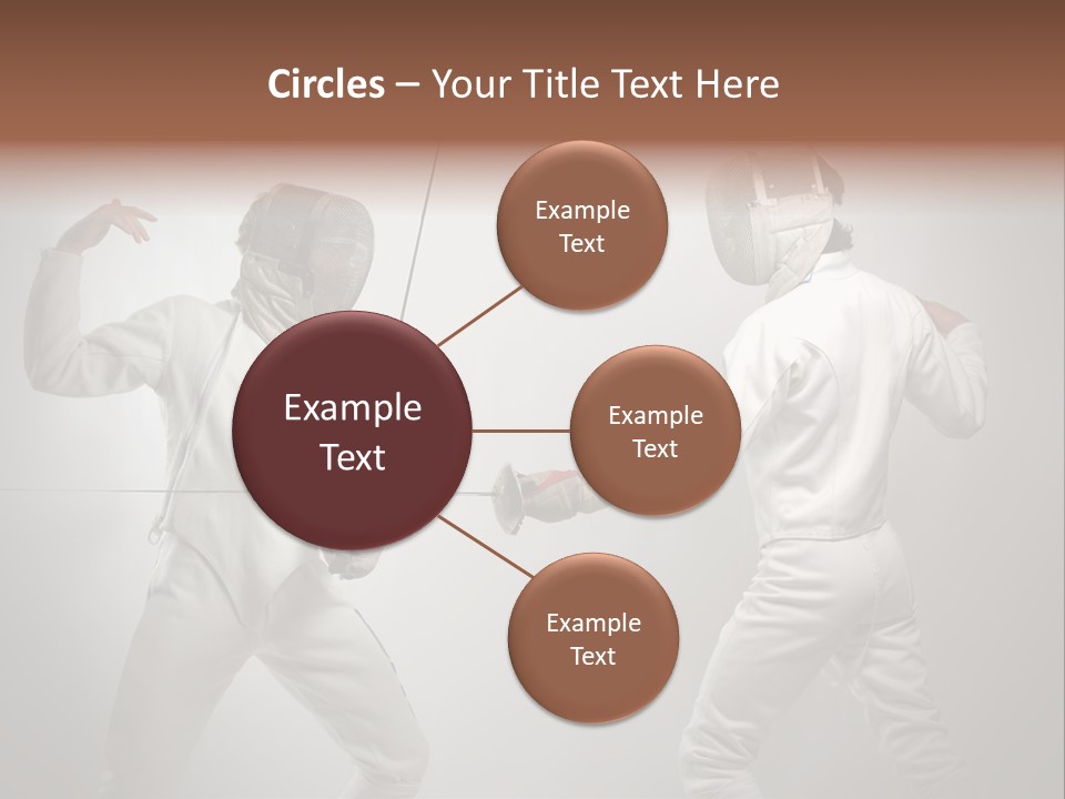 Couple Sport Fencing PowerPoint Template