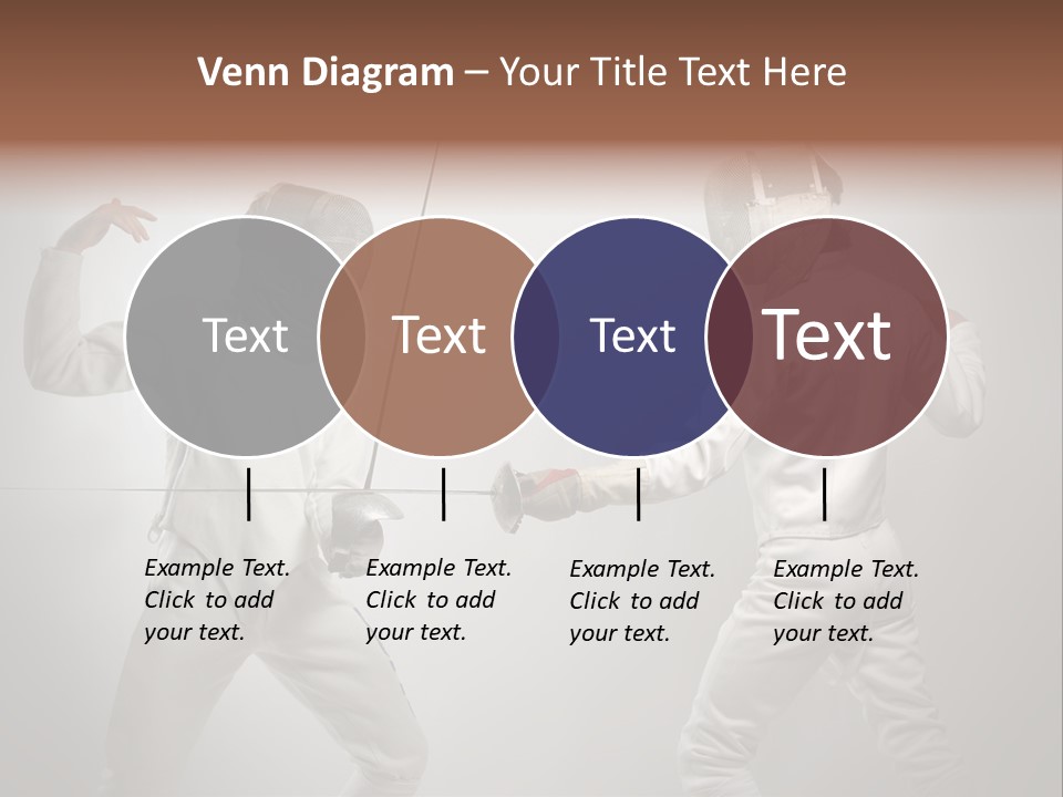 Couple Sport Fencing PowerPoint Template