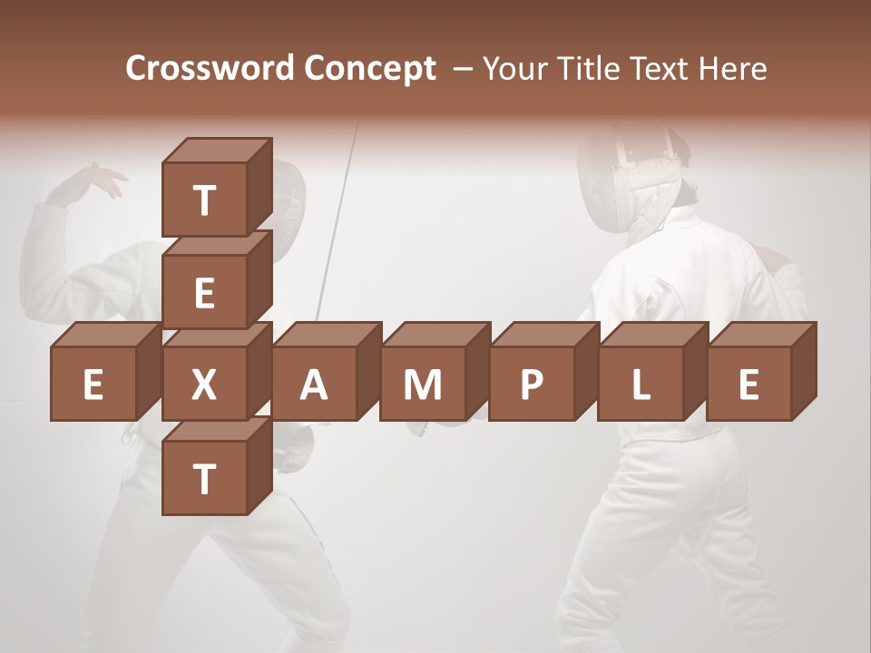 Couple Sport Fencing PowerPoint Template