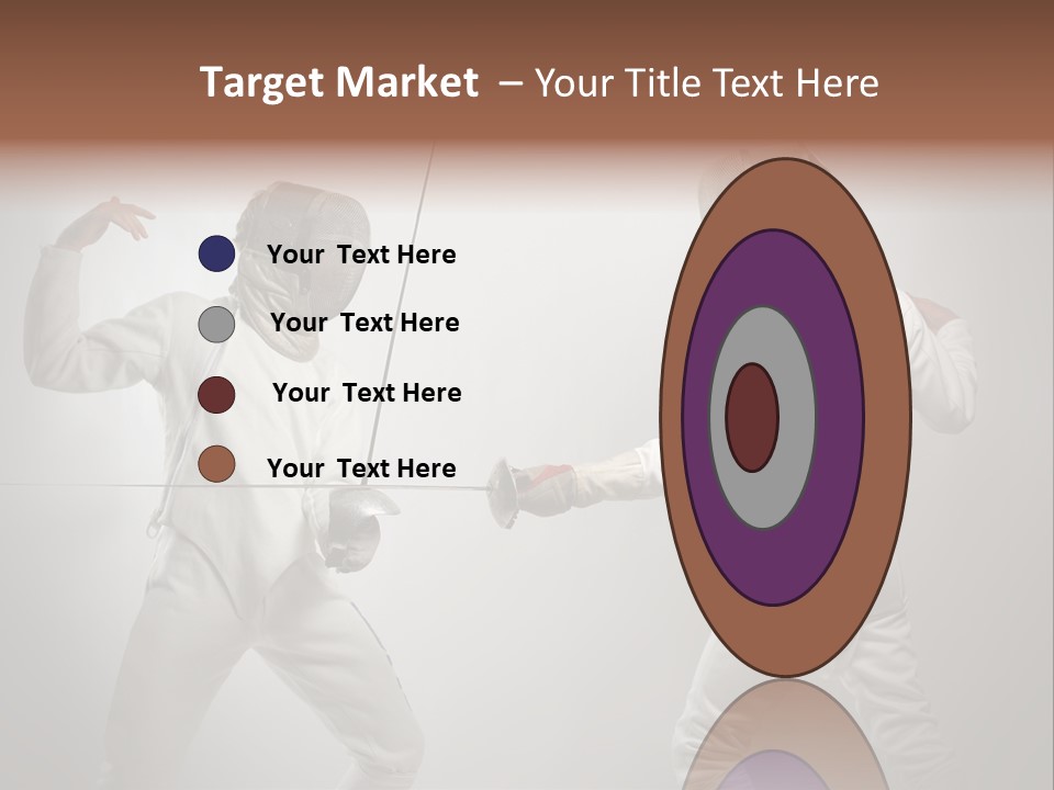 Couple Sport Fencing PowerPoint Template