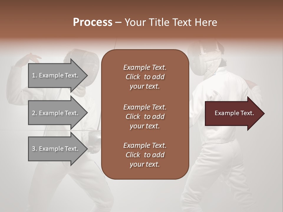 Couple Sport Fencing PowerPoint Template