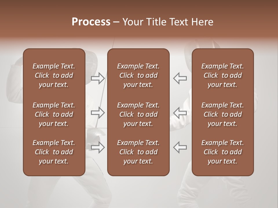 Couple Sport Fencing PowerPoint Template