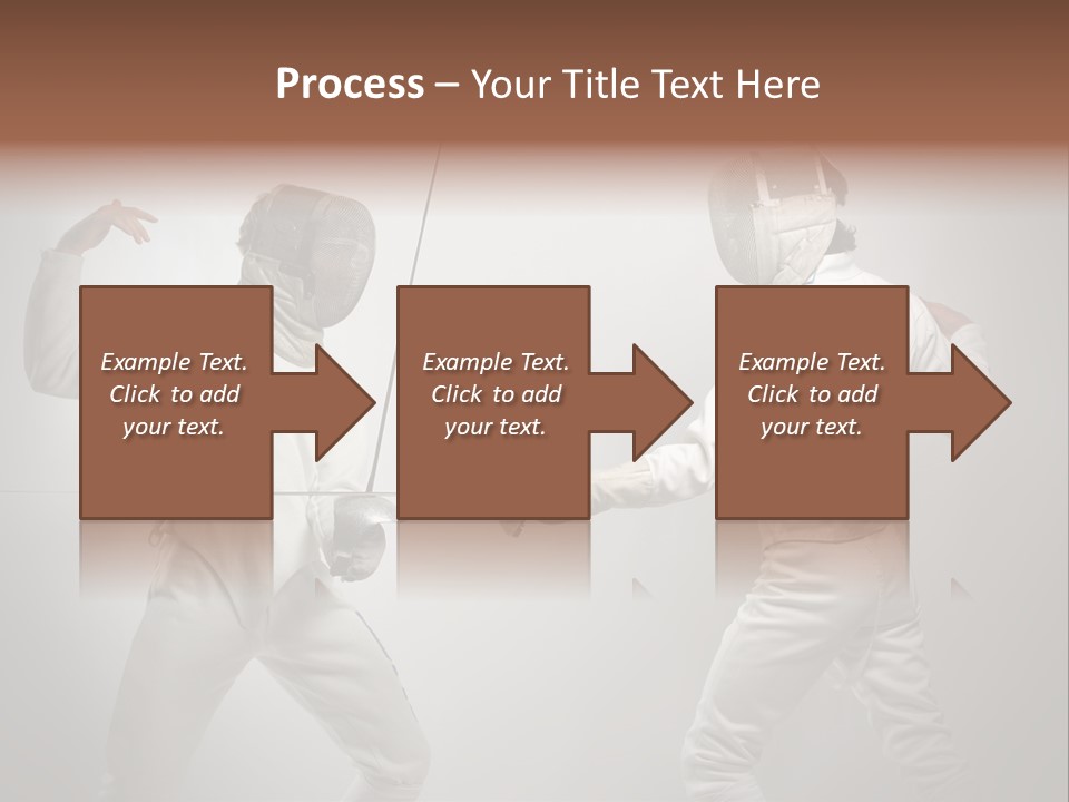 Couple Sport Fencing PowerPoint Template
