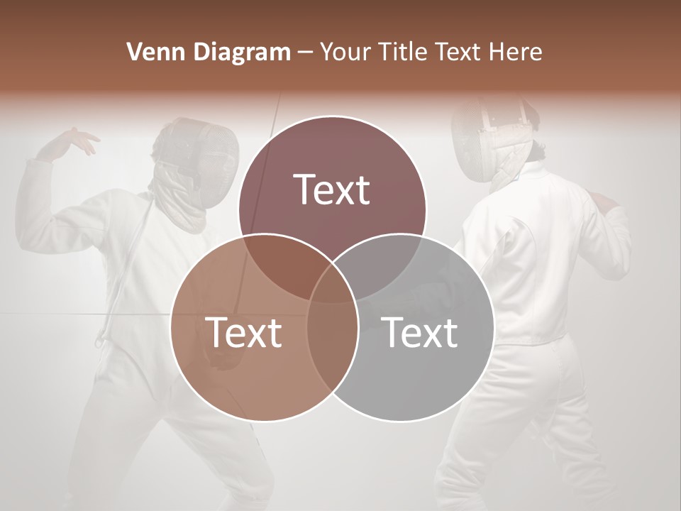 Couple Sport Fencing PowerPoint Template